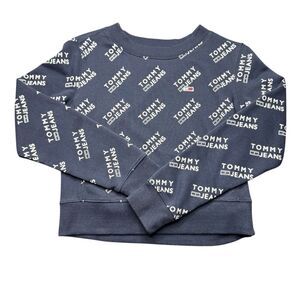 Tommy Hilfiger Tommy Jeans Cropped Athleisure Sweatshirt Women’s XS Navy Blue